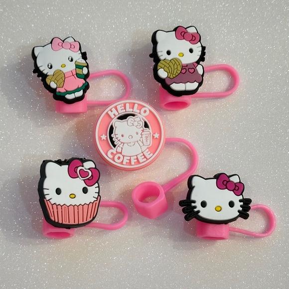 Hello Kitty Straw Toppers - Picture 1 of 1